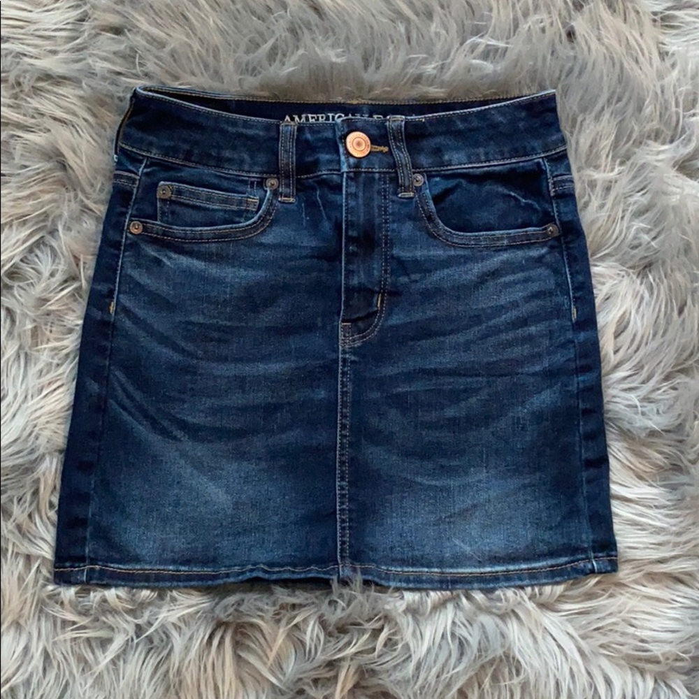american eagle jean skirt